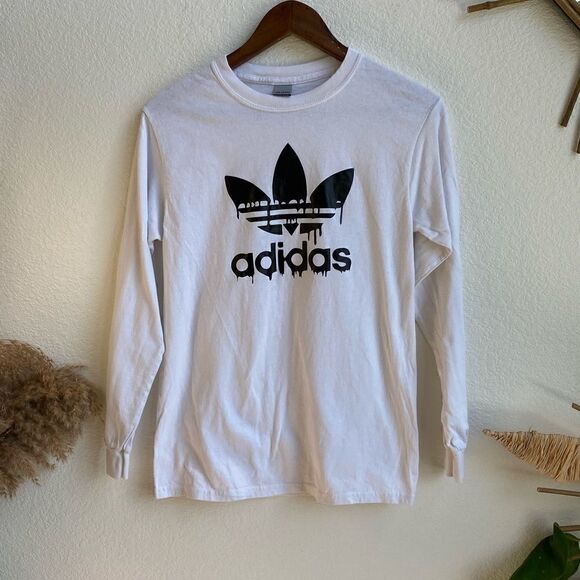 Other - Melting Adida logo long sleeve crewneck adult unisex T-shirt streetwear top SM